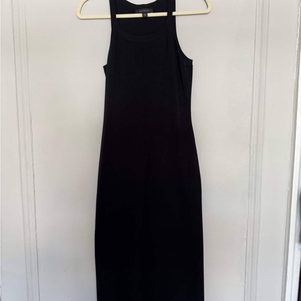Ann Taylor Black Midi Dress
